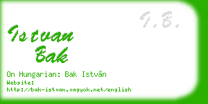 istvan bak business card